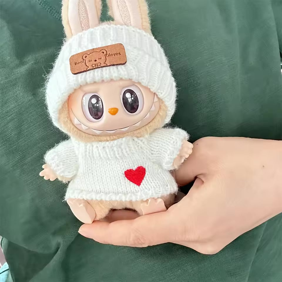 Labubu Heart Sweater And Hat