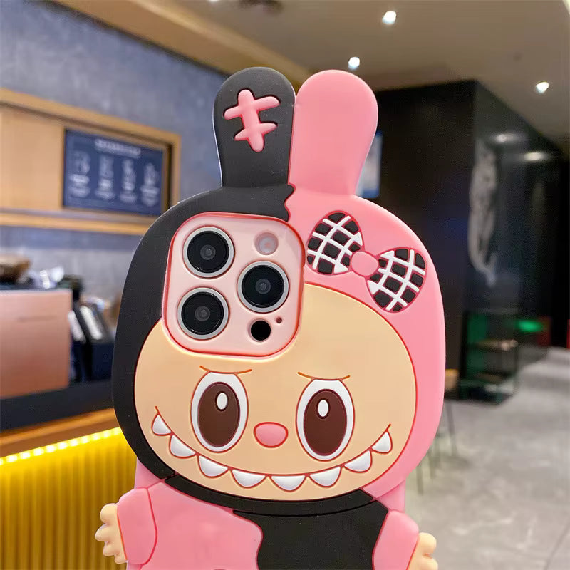 Labubu Multi 3D iPhone Case With Lanyard