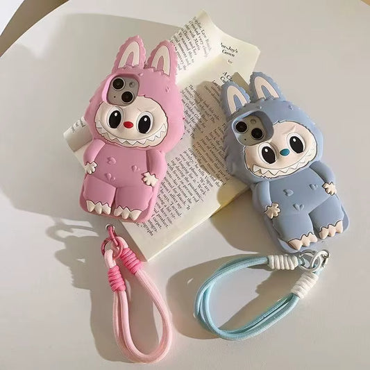 Labubu 3D iPhone Case With Lanyard