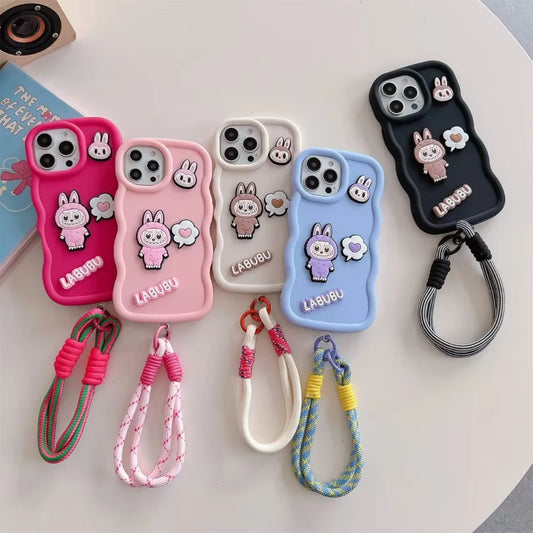 Labubu 3D Groovy iPhone Case With Lanyard