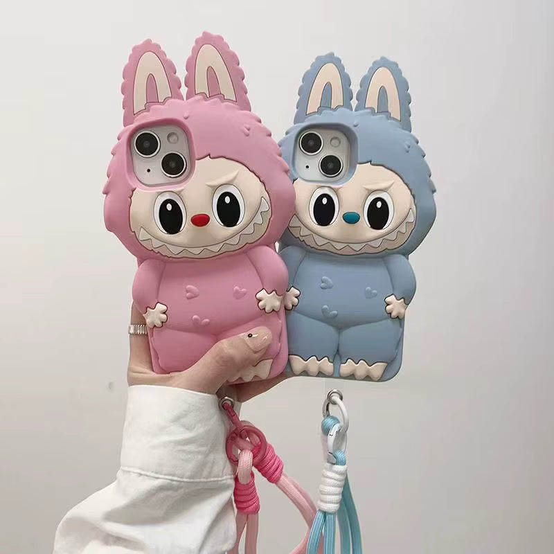 Labubu 3D iPhone Case With Lanyard