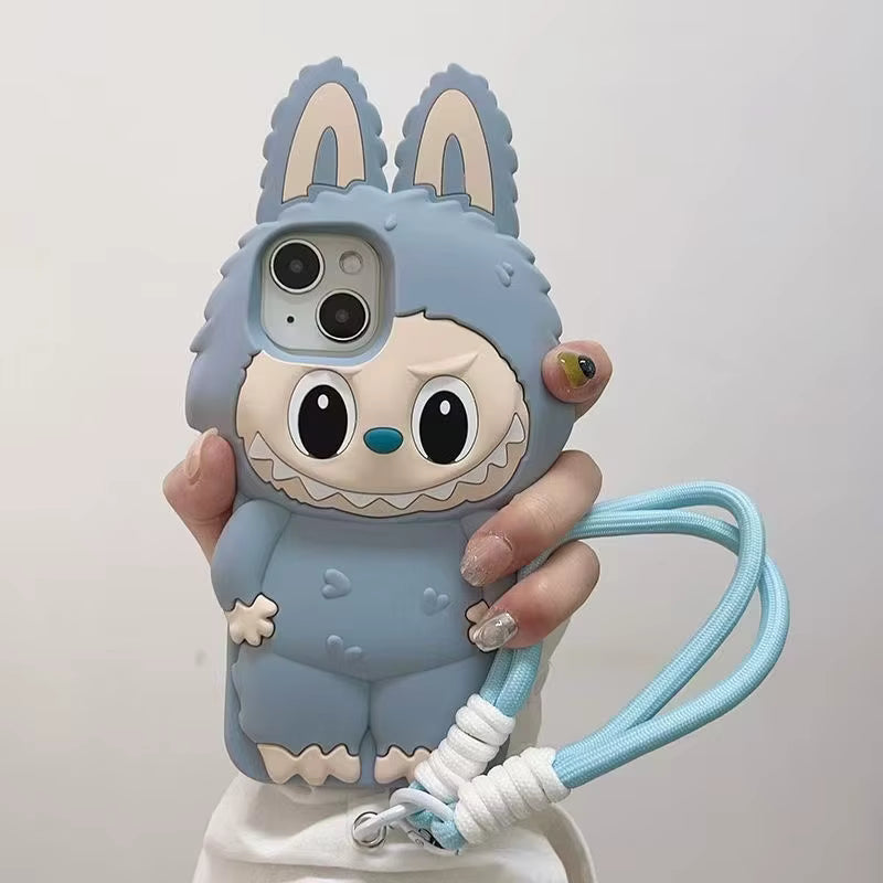 Labubu 3D iPhone Case With Lanyard