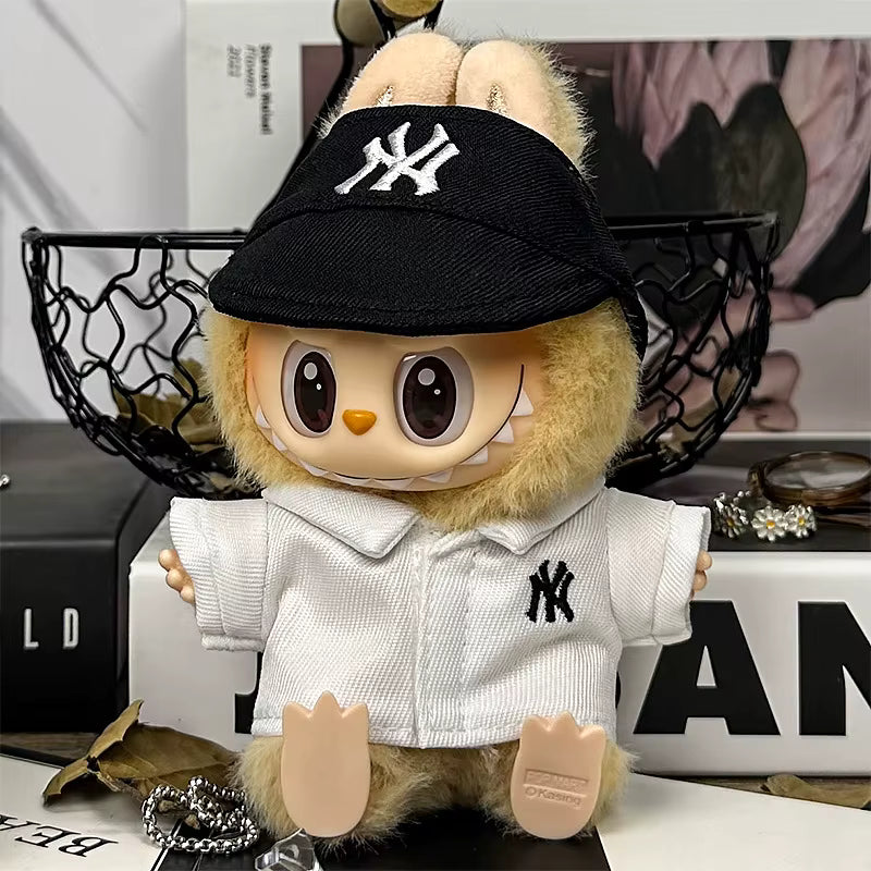 Labubu New York Yankee T-Shirt & Hat