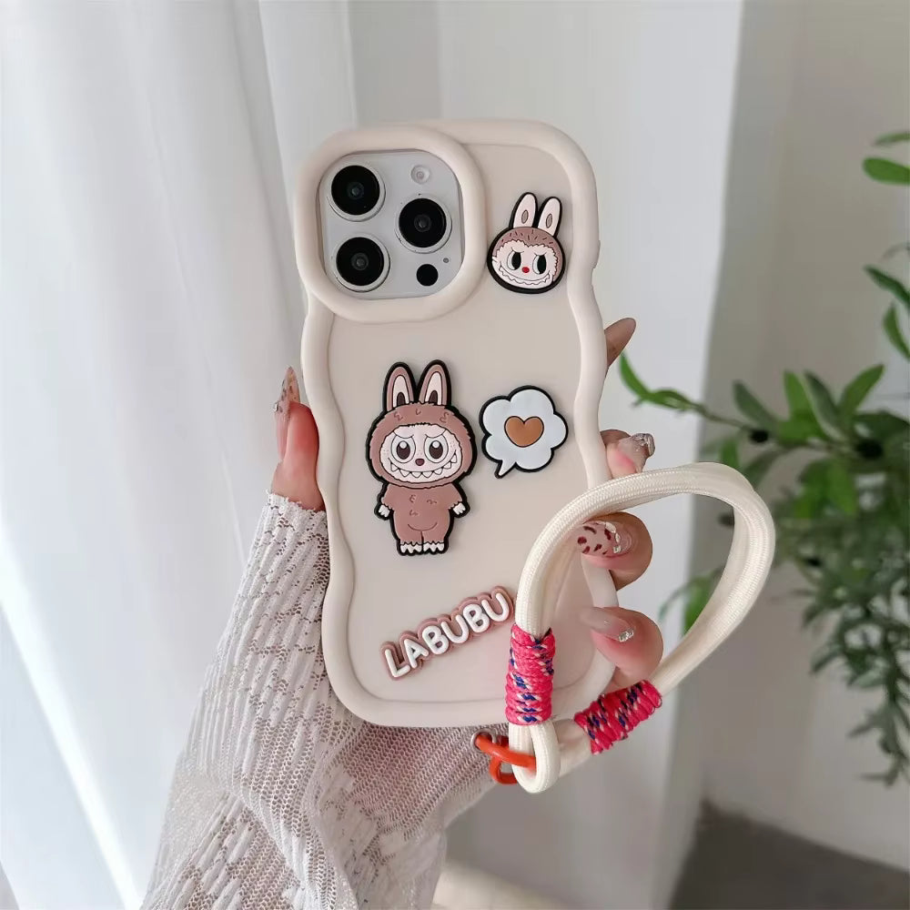 Labubu 3D Groovy iPhone Case With Lanyard