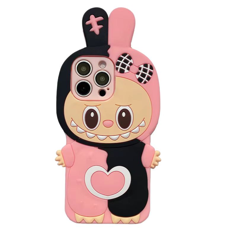 Labubu Multi 3D iPhone Case With Lanyard