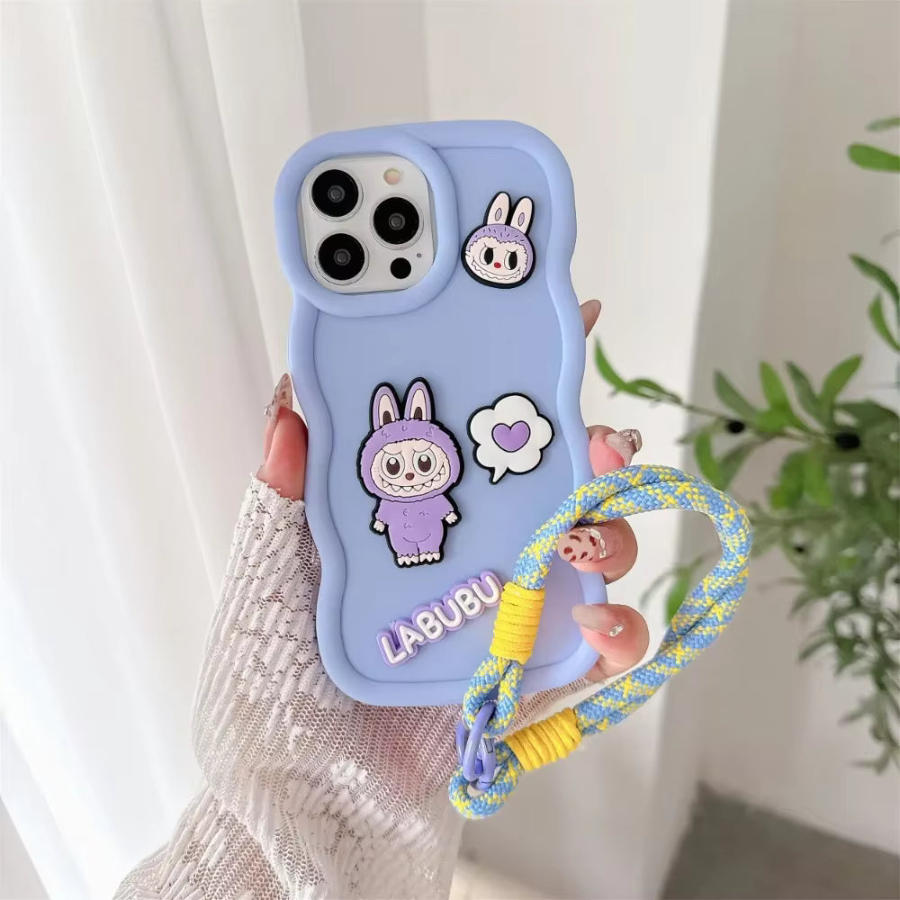Labubu 3D Groovy iPhone Case With Lanyard