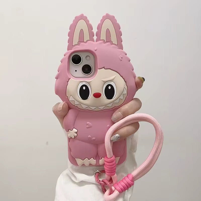 Labubu 3D iPhone Case With Lanyard